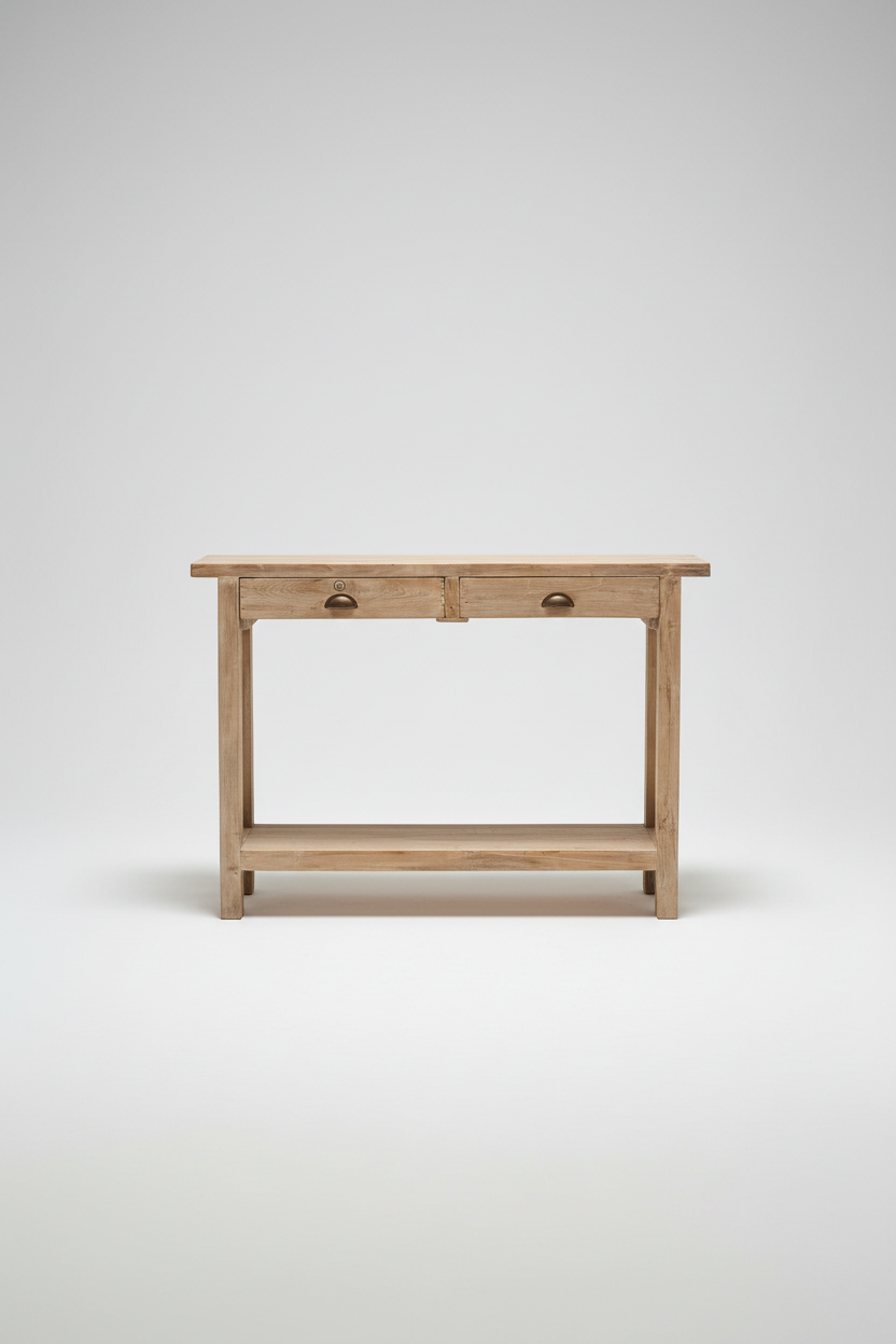 Vintage teak wood console