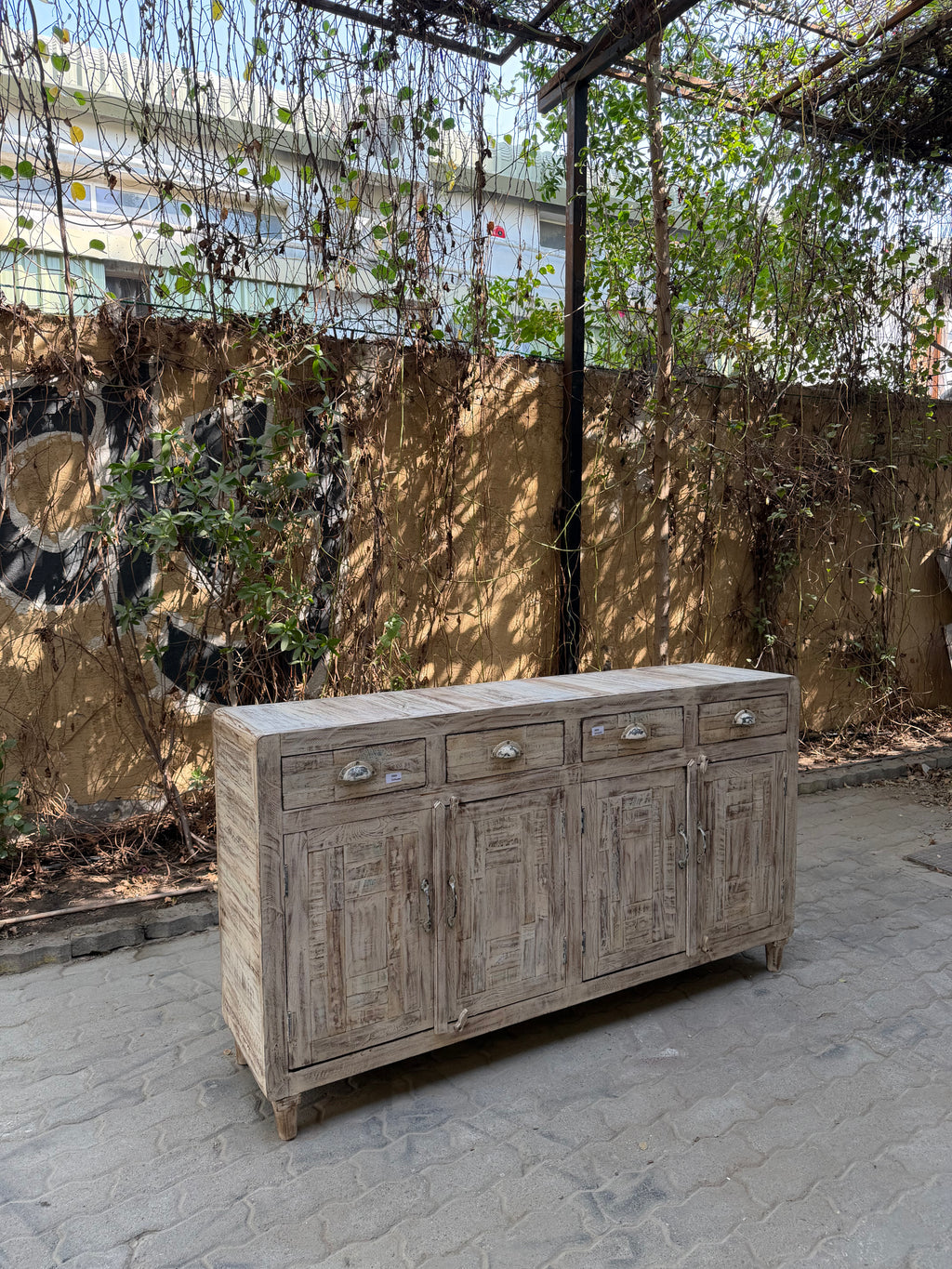 Round edge 4 draw sideboard