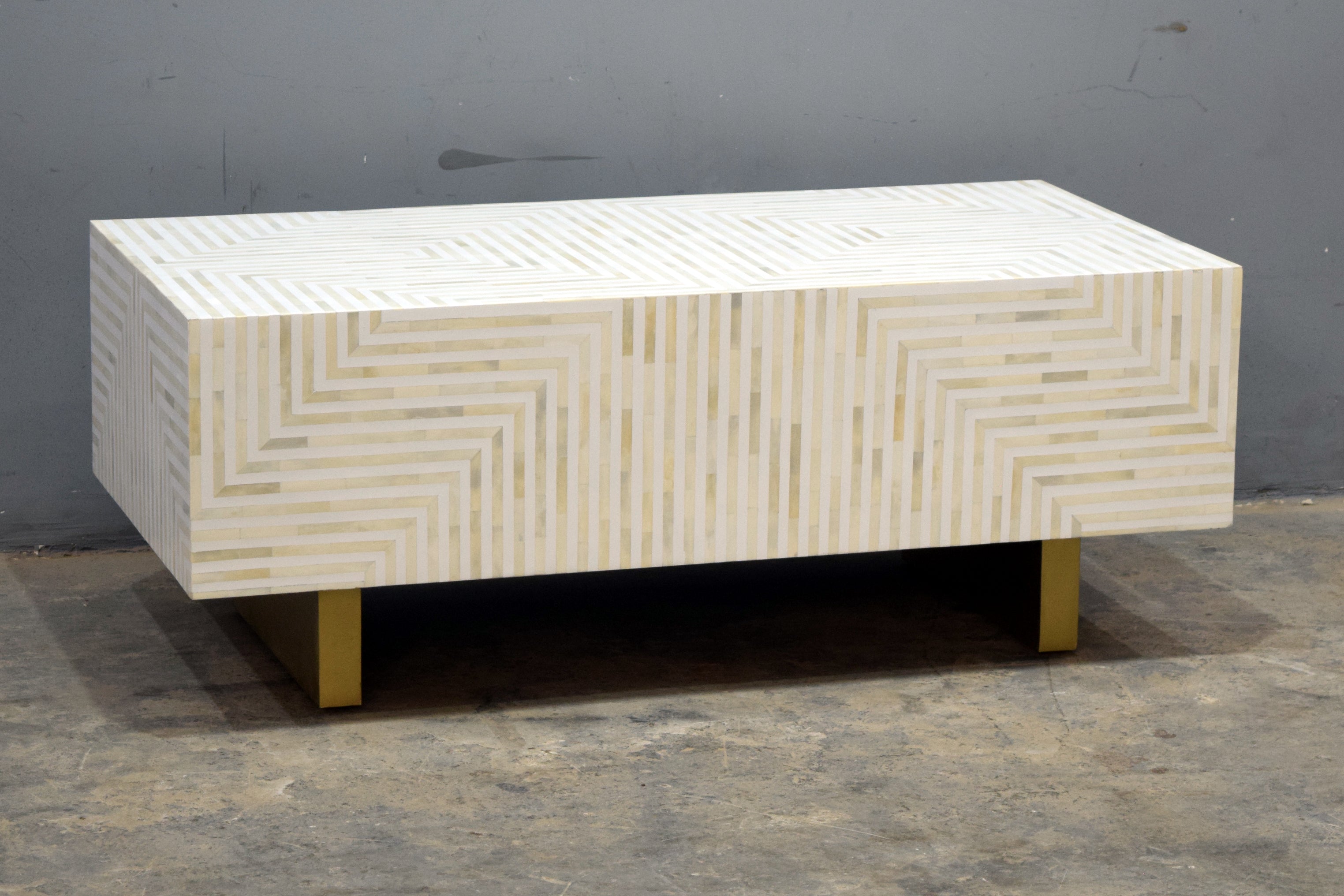 Alma bone inlay coffee table