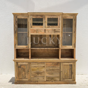 Mango wood hutch cabinet