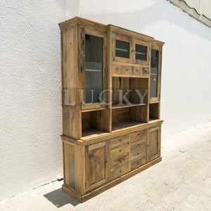 Mango wood hutch cabinet
