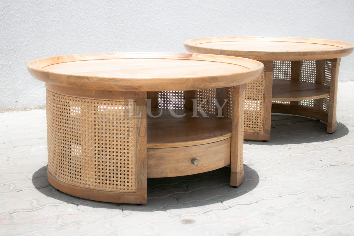 1 draw rattan coffee table