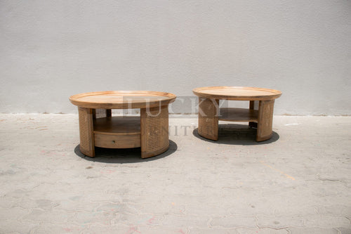 1 draw rattan coffee table