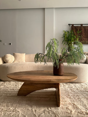 Oval coffee table