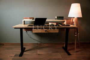 Mango wood desk from Lucky Furniture UAE, elegant and durable workspace solution for modern offices.