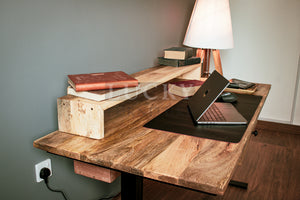 Mango wood desk from Lucky Furniture UAE, elegant and durable workspace solution for modern offices.