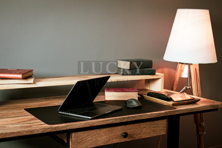Mango wood desk from Lucky Furniture UAE, elegant and durable workspace solution for modern offices.