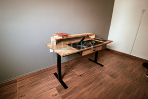 Mango wood desk from Lucky Furniture UAE, elegant and durable workspace solution for modern offices.