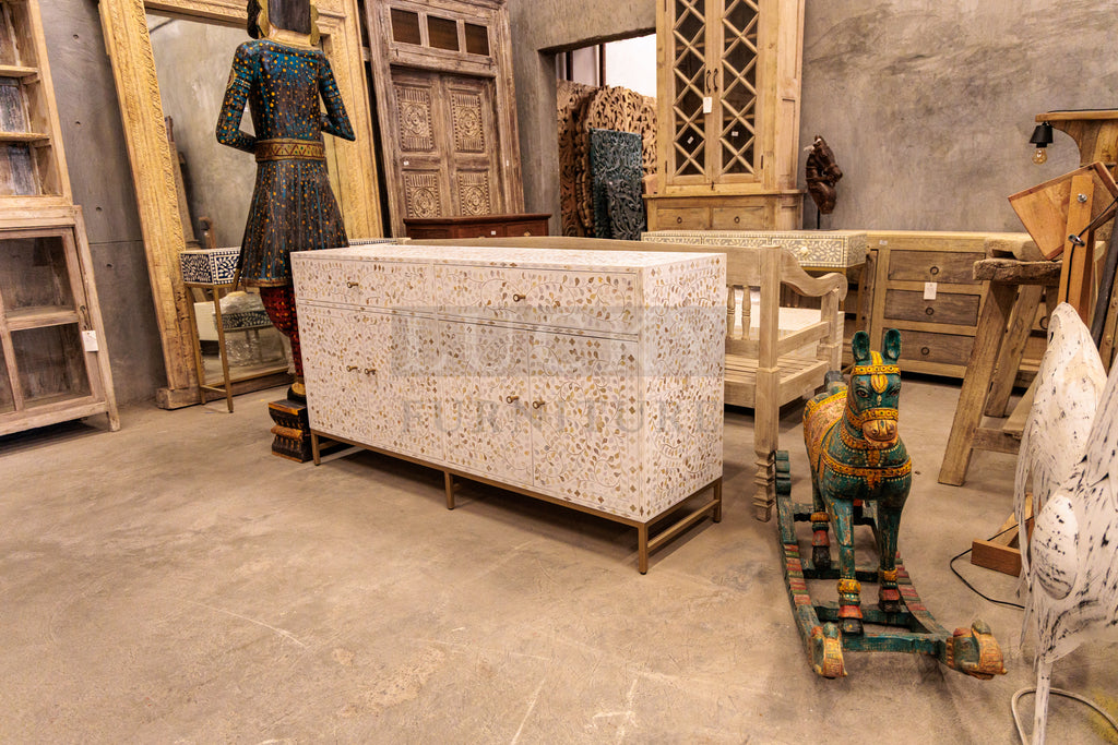 Mother of pearl inlay sideboard