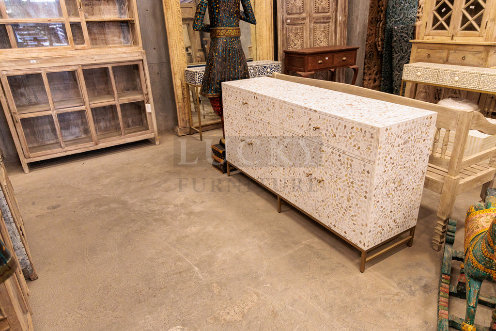 Mother of pearl inlay sideboard