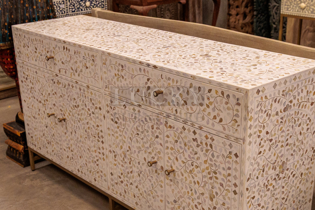 Mother of pearl inlay sideboard