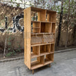 Load image into Gallery viewer, Rattan and mango wood bookshelf
