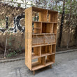 Load image into Gallery viewer, Rattan and mango wood bookshelf
