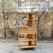 Load image into Gallery viewer, Rattan and mango wood bookshelf
