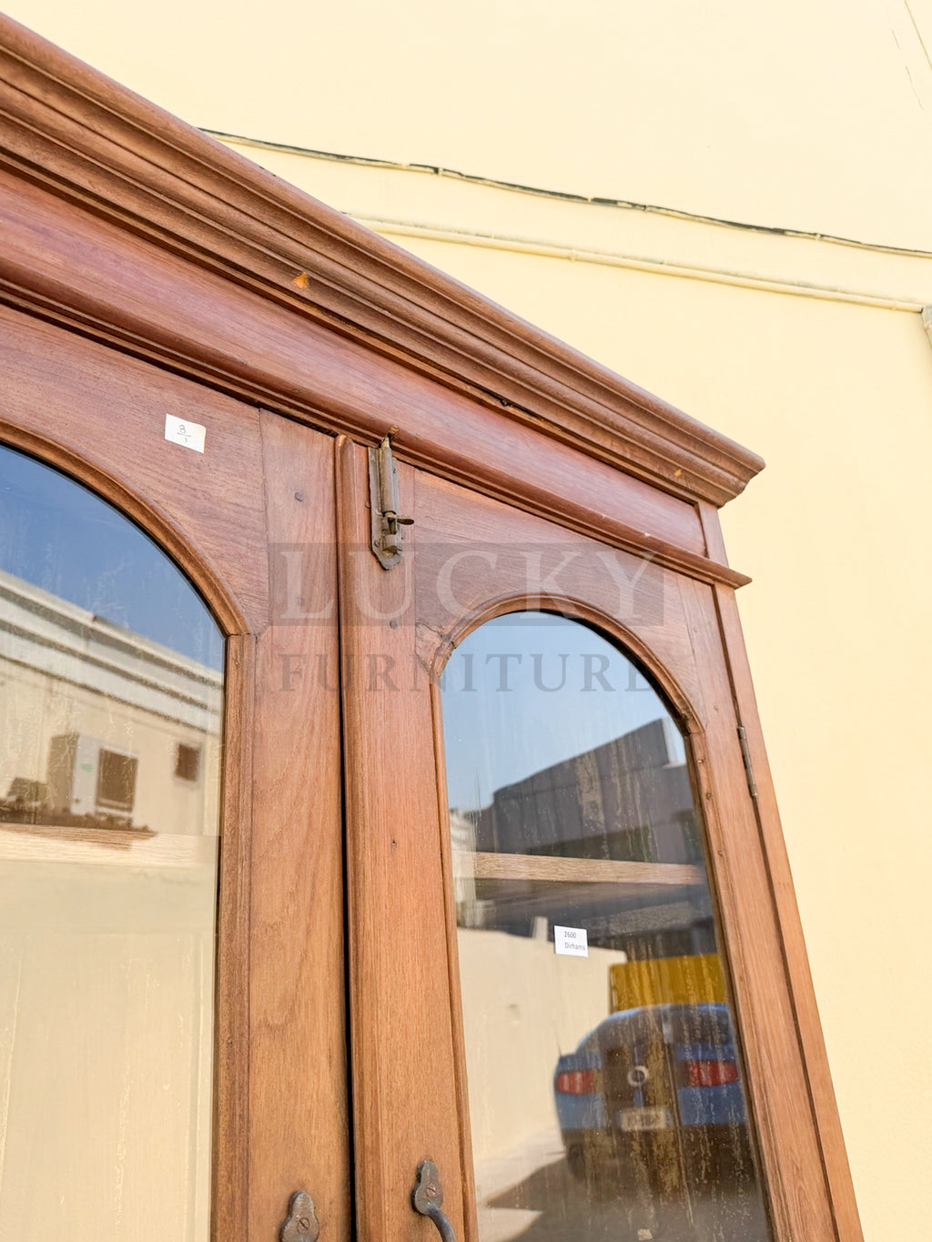 Vintage teak glass cabinet