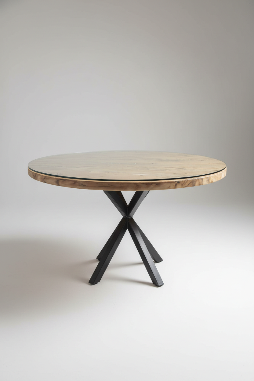 Railway Sleeper Table Round