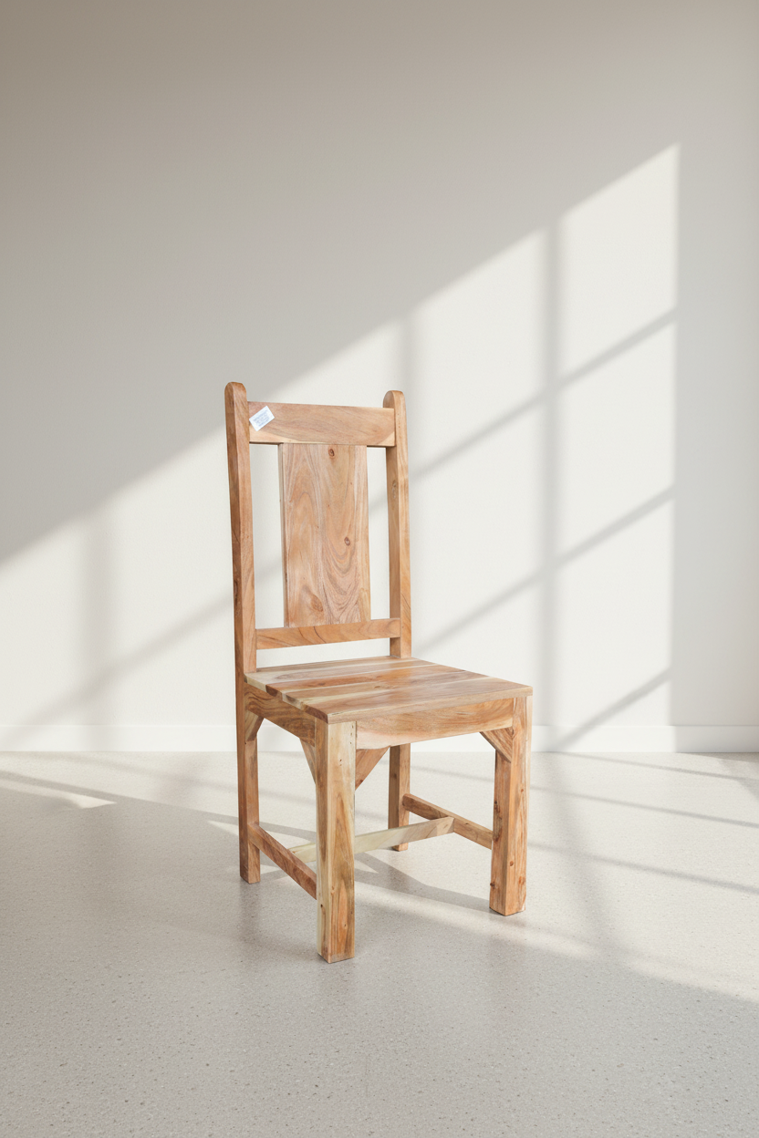 Acacia wood classic wooden chair