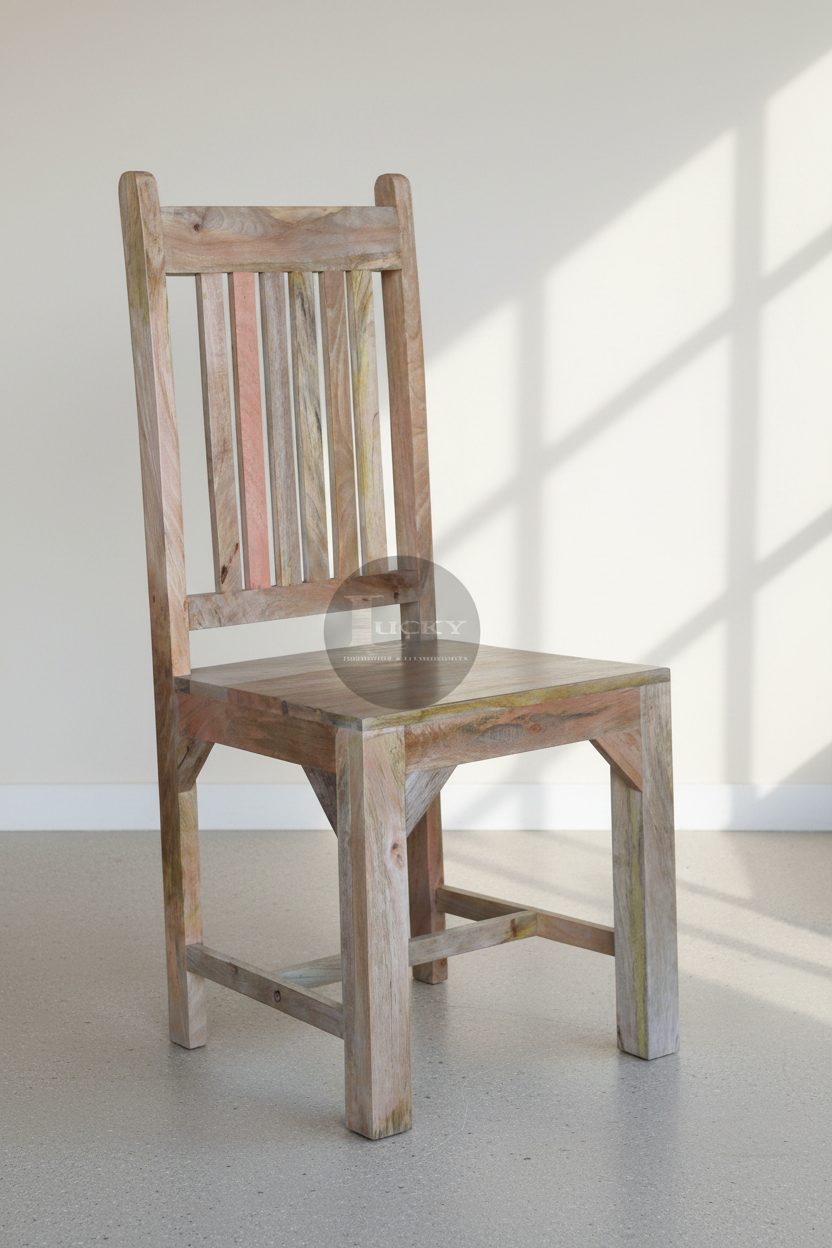 6 Slat Mango Wooden Chair