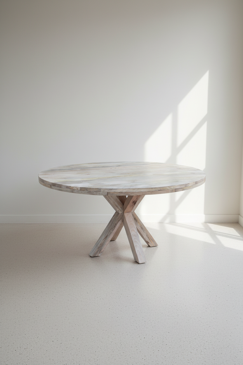 Criss cross Mango wood dining table