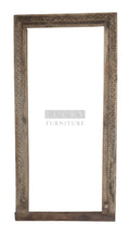 Vintage Teak Wood  door mirror frame