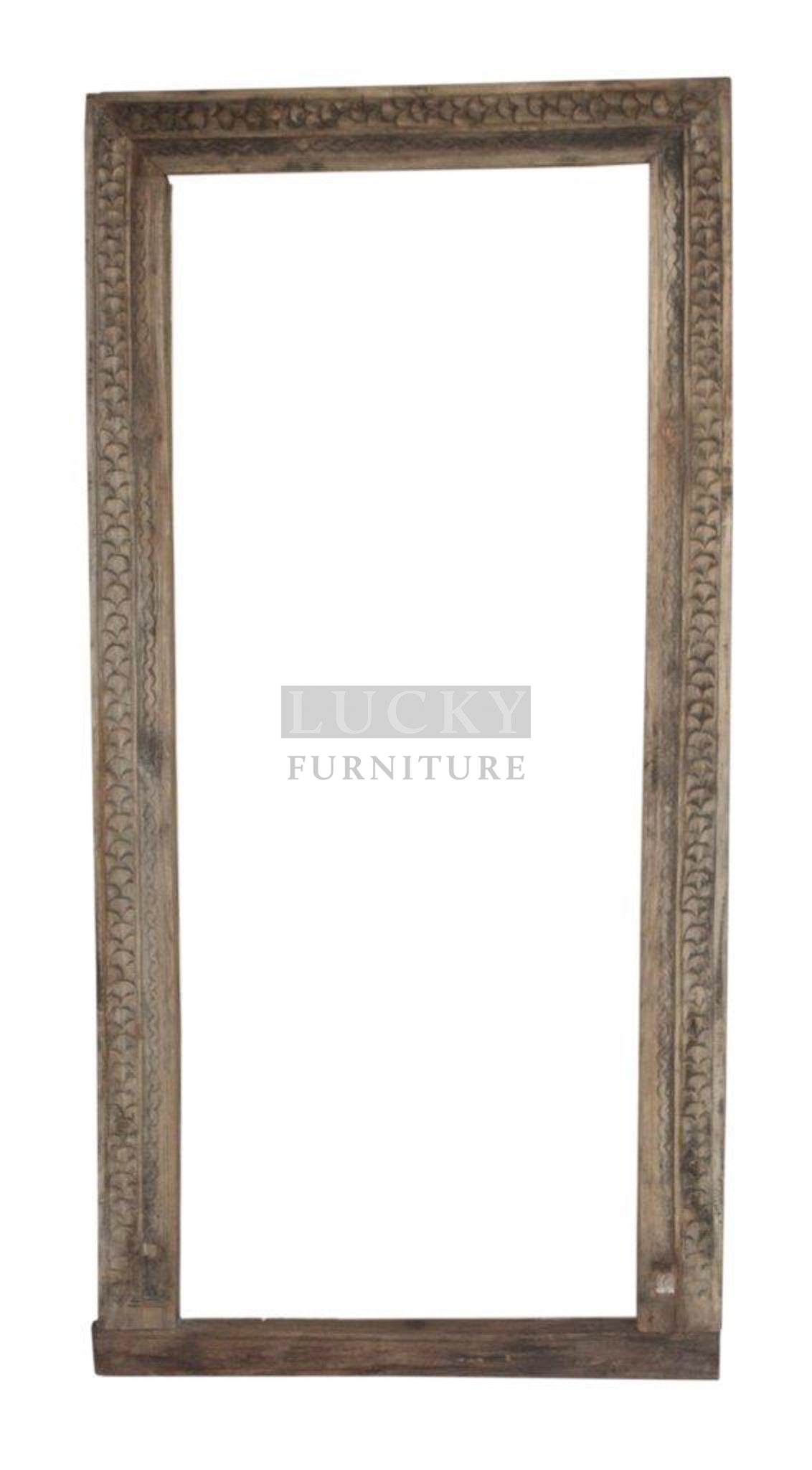 Vintage Teak Wood  door mirror frame