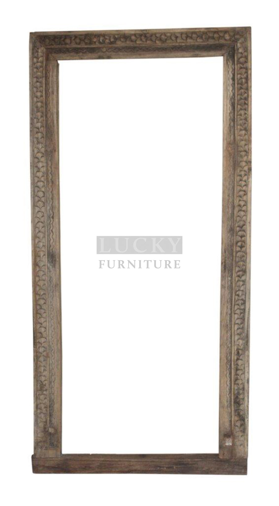 Vintage Teak Wood  door mirror frame