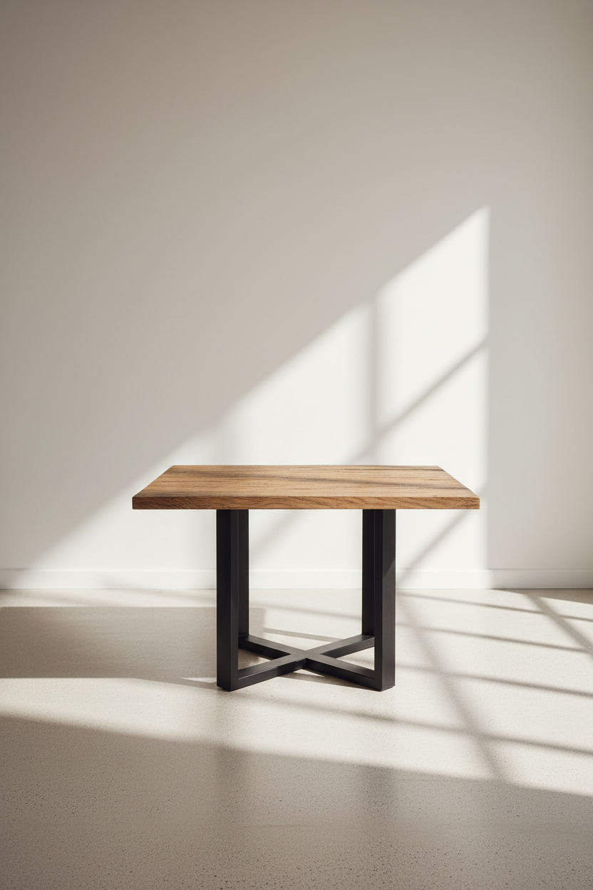 Railway wood X legs square