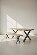 Recycle Design X legs dining table