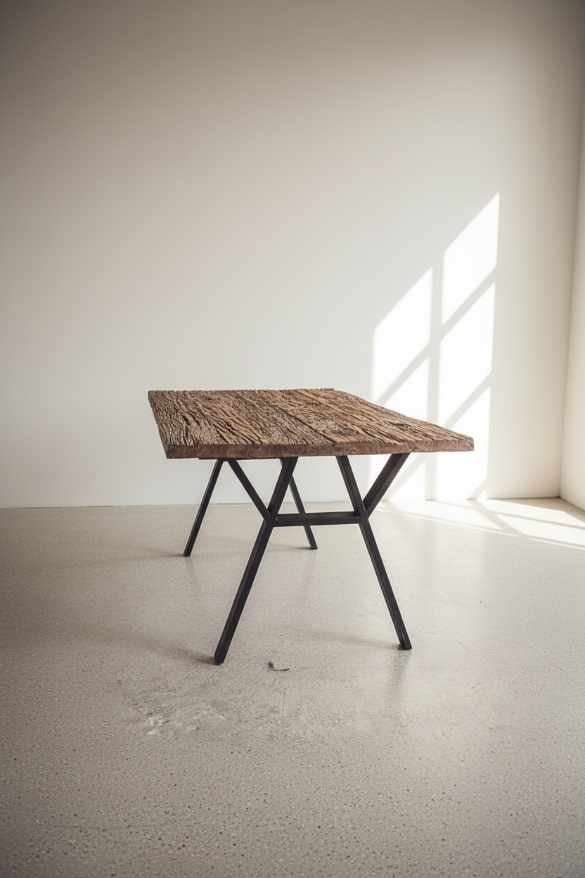 Railway Sleeper dining table Y Legs
