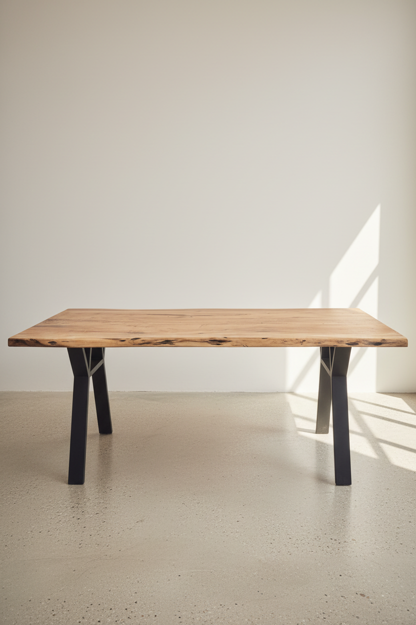 Live Edge Dining Table Y Legs