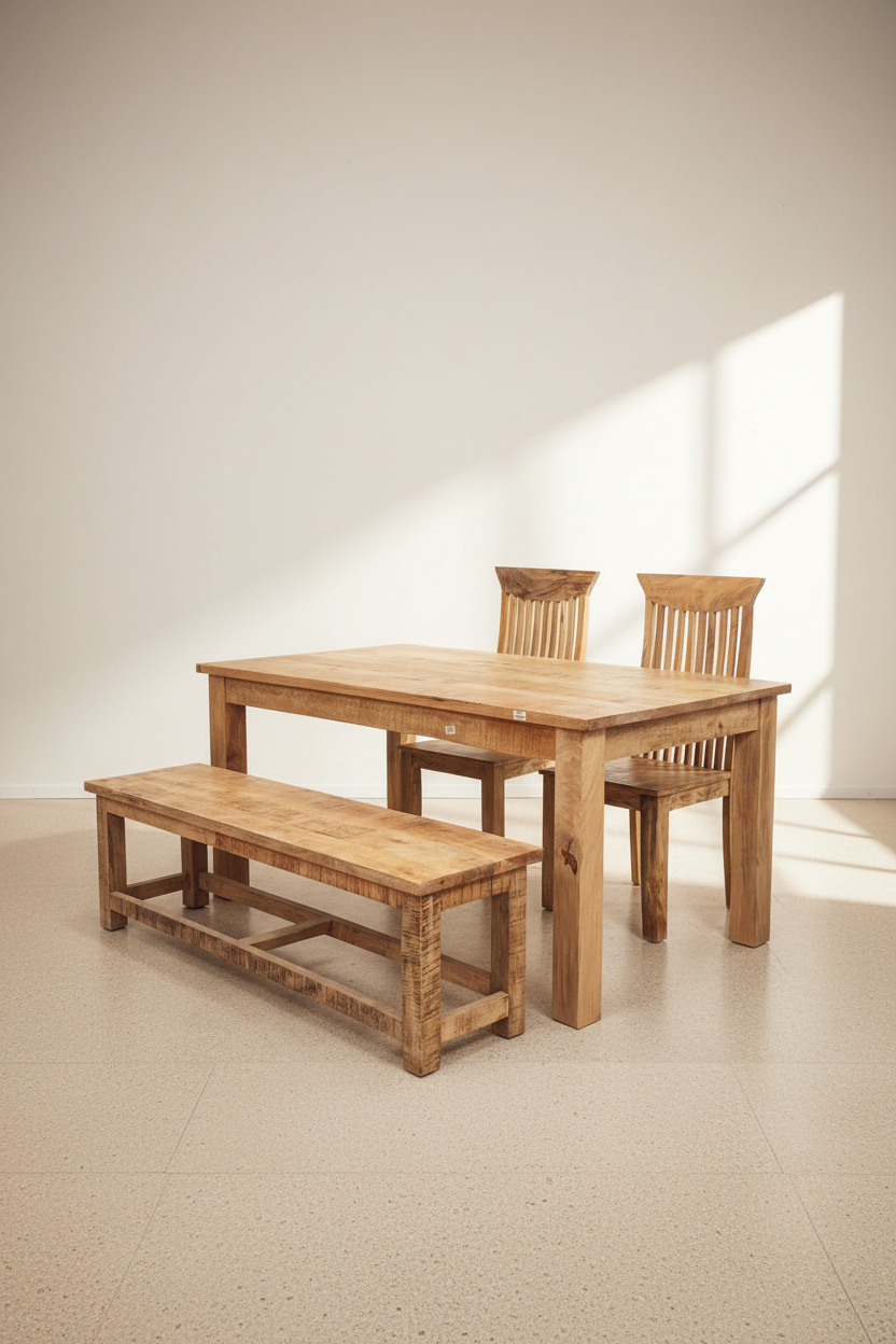 Mango Wooden dining table with square legs