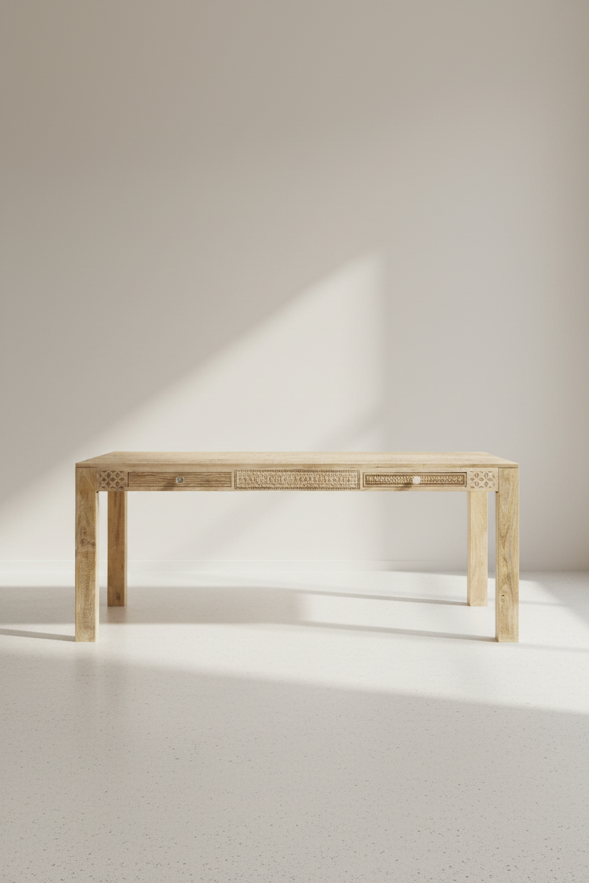 4 Draw Carved Table
