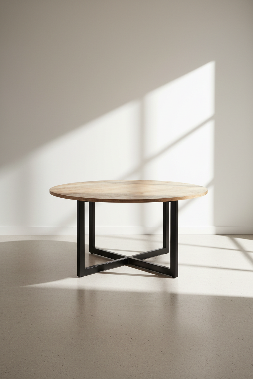 Round Mango Wood Table