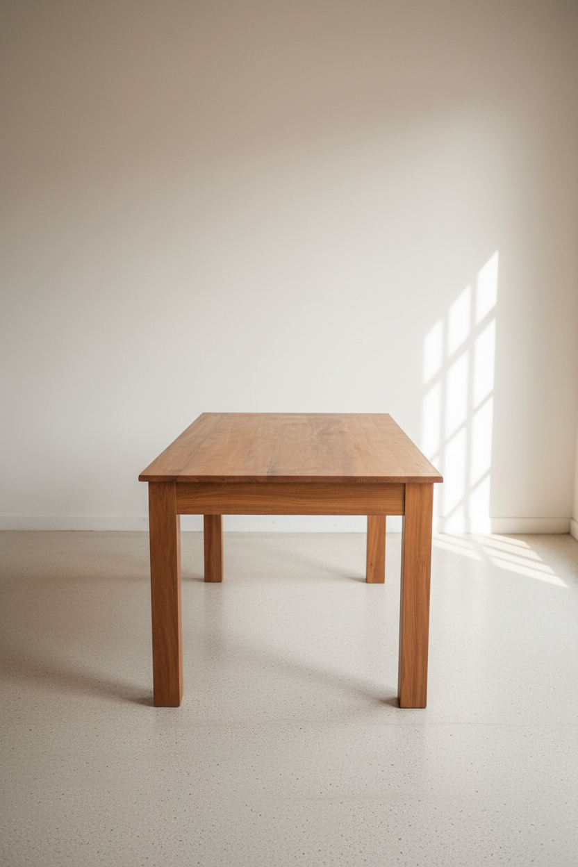 Teak wood full wooden dining table