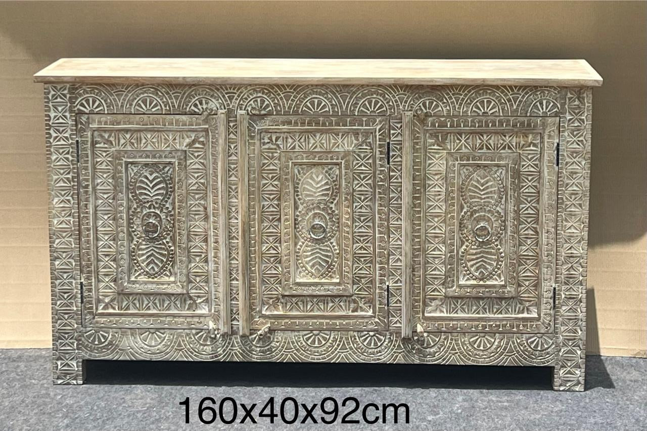carved 3 door sideboard