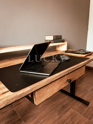 Mango wood desk from Lucky Furniture UAE, elegant and durable workspace solution for modern offices.
