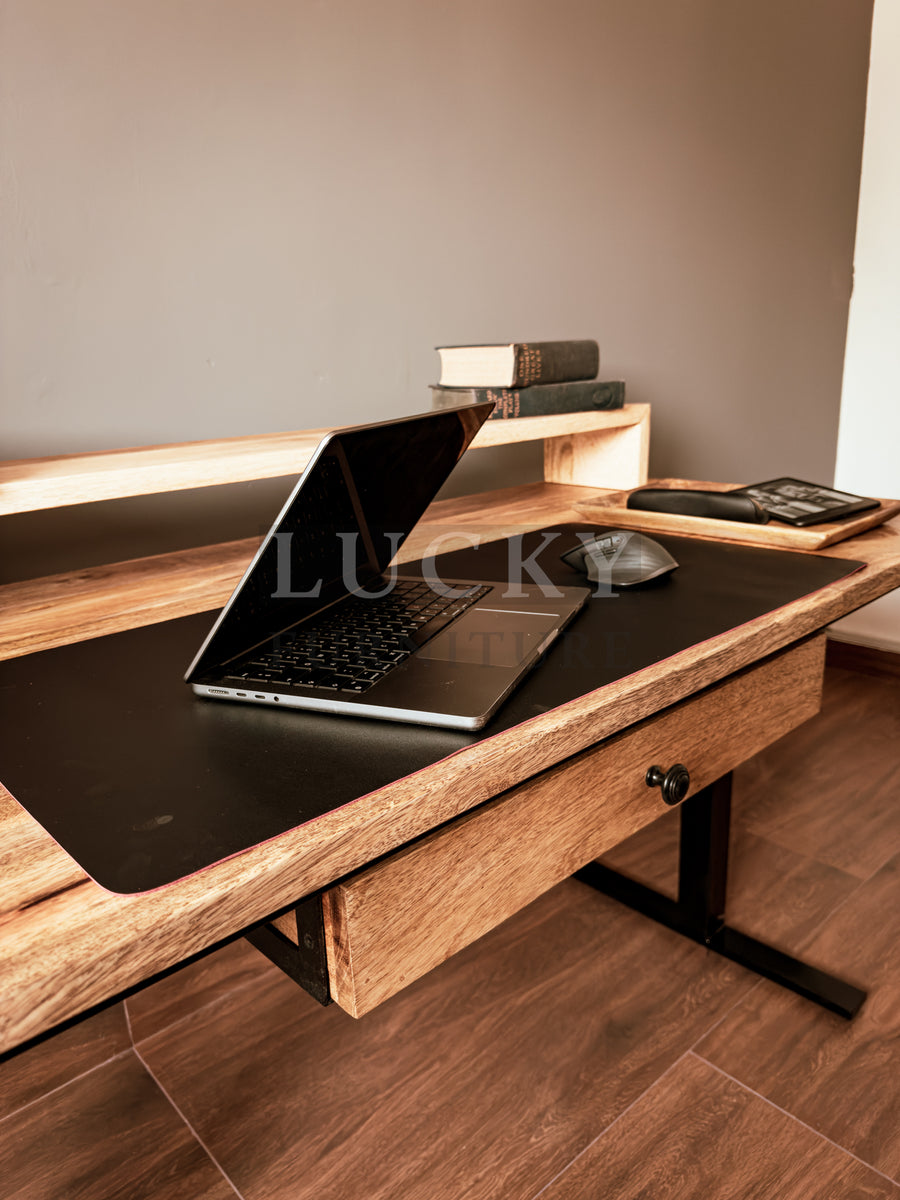 Mango wood desk from Lucky Furniture UAE, elegant and durable workspace solution for modern offices.