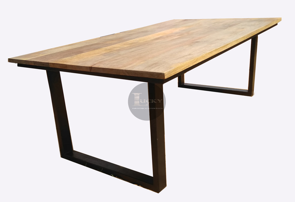 Mango Wood U legs table (White Legs)