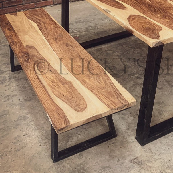 Rosewood Bench Slant Legs | Lucky Furniture & Handicrafts.