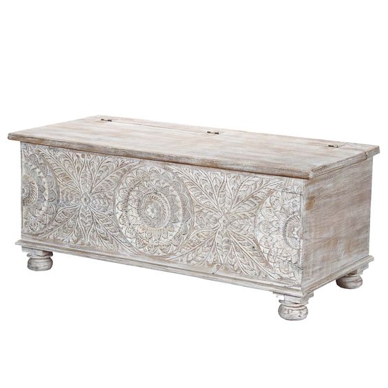 Carved Trunk | Lucky Furniture & Handicrafts.