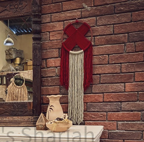 Boho two tone wall decor | Lucky Furniture & Handicrafts.