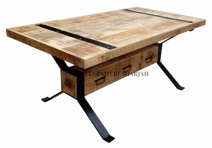 Industrial 3 Draw Table | Lucky Furniture & Handicrafts.