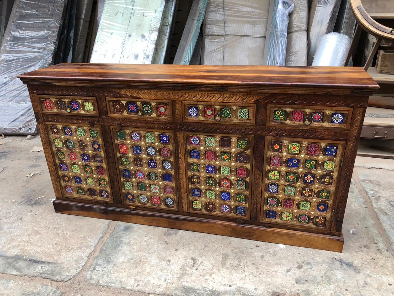 Tile Sideboard 4 Draw | Lucky Furniture & Handicrafts.