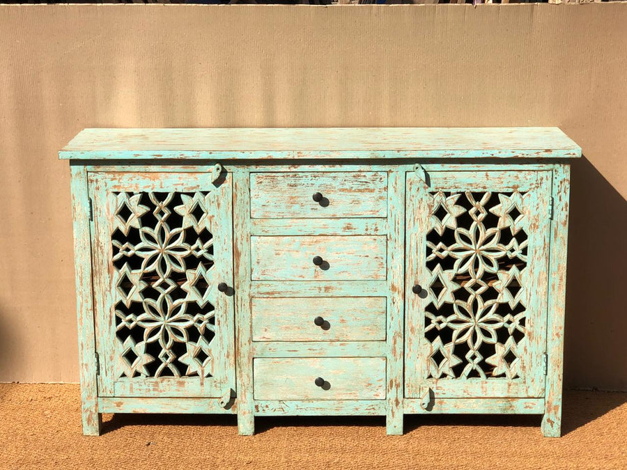 Distressed Blue Sideboard | Lucky Furniture & Handicrafts.