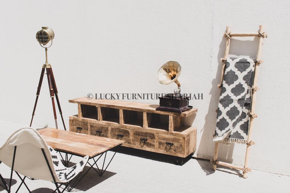 Vintage Industrial TV Stand | Lucky Furniture & Handicrafts.