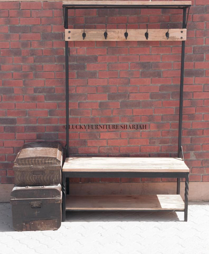 Vintage Entryway Bench Seat | Lucky Furniture & Handicrafts.
