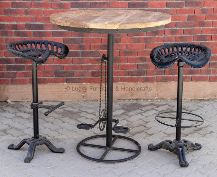 Bicycle Pedal Base High Table | Lucky Furniture & Handicrafts.