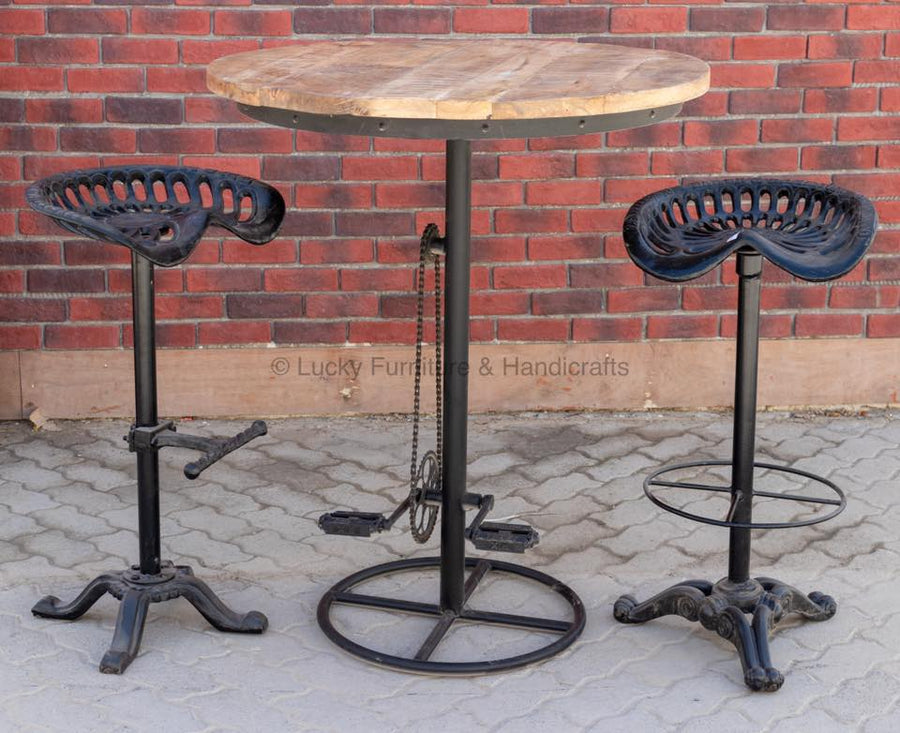 Bicycle Pedal Base High Table | Lucky Furniture & Handicrafts.