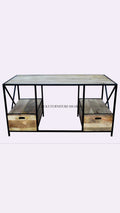 Industrial 2 Draw Desk | Lucky Furniture & Handicrafts.