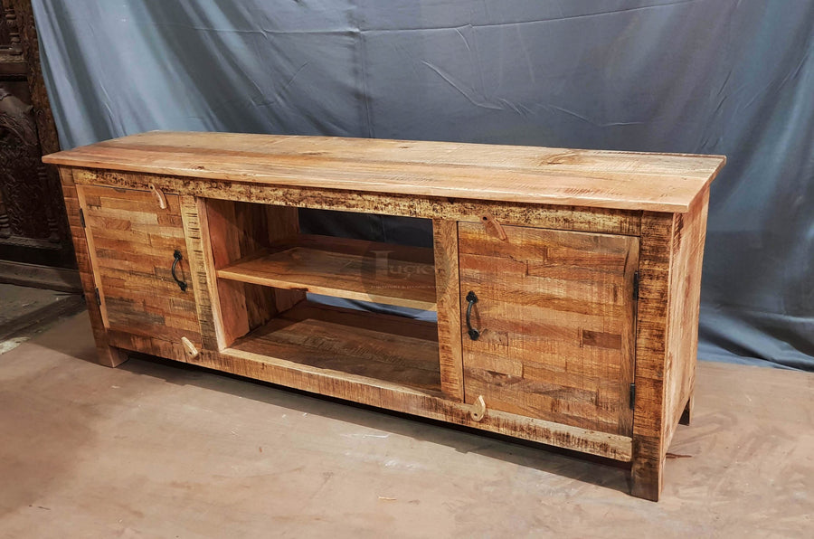 Full Wooden tv stand 2 door MW | Lucky Furniture & Handicrafts.